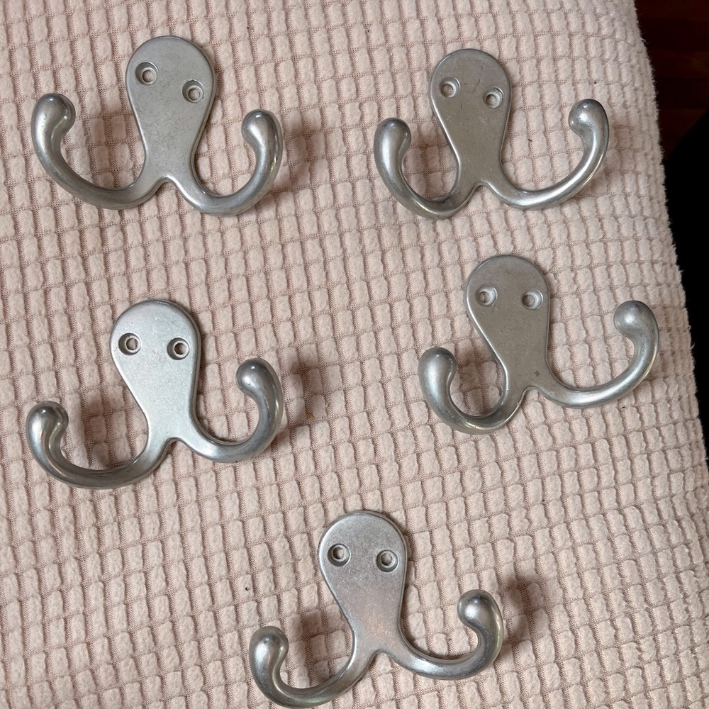 Stanley double coat hooks, chrome
